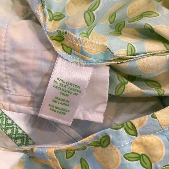 Lilly Pulitzer Sz 8 Lemons Capri Cotton Pockets Lightweight Beach Fun - Picture 5 of 11